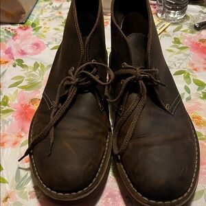 Clarks Desert Bushacre 2 Chukka Boot Brown Beeswax Leather Men's US 9.5